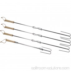 Camp Chef Extendable Roasting Forks with Wood Handle, Set of 4 550382402